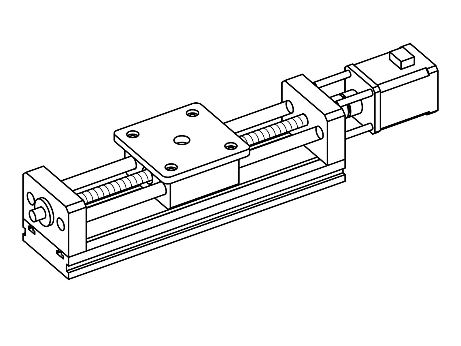 Linear unit in perspective view as a patent drawing